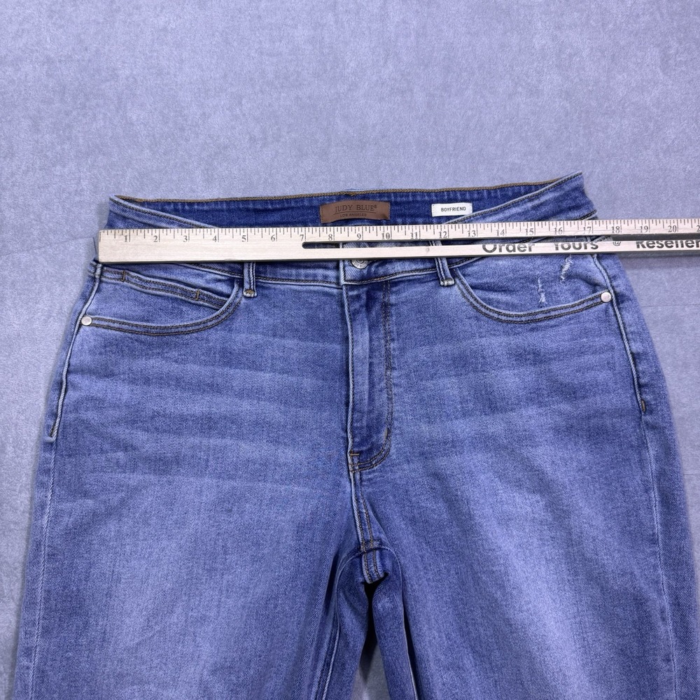Judy Blue Jeans Womens 16W (34x30) Boyfriend Straight Slim Midrise Stretch USA - Picture 5 of 8